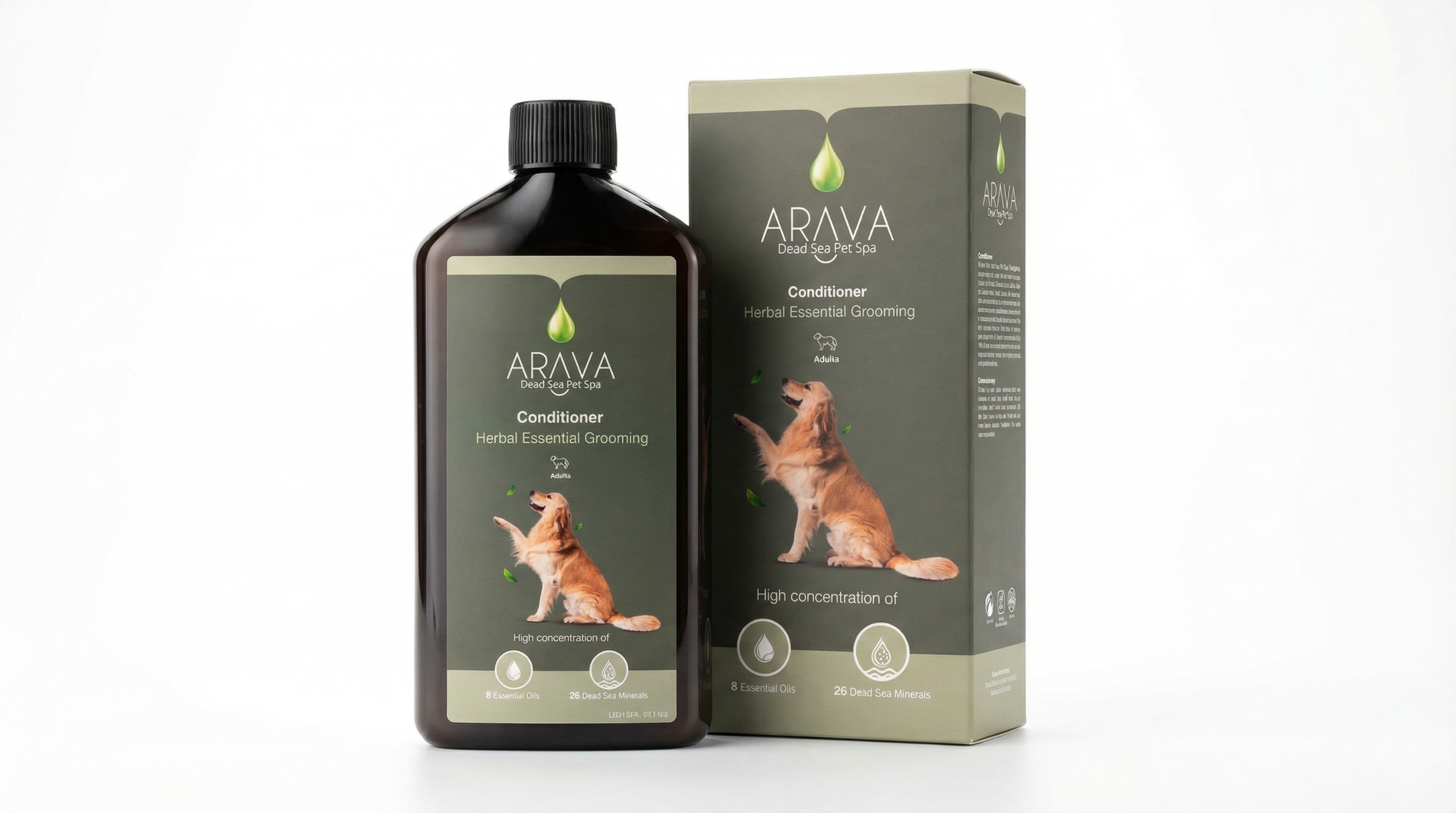 Dog conditioner for grooming and shedding reduction