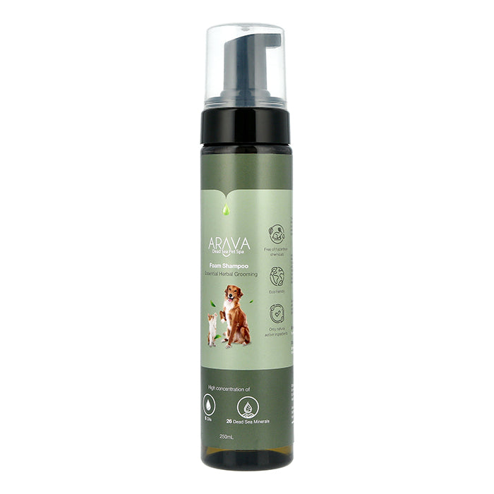Arava No-Rinse Dry Foaming Shampoo for Dogs and Cats