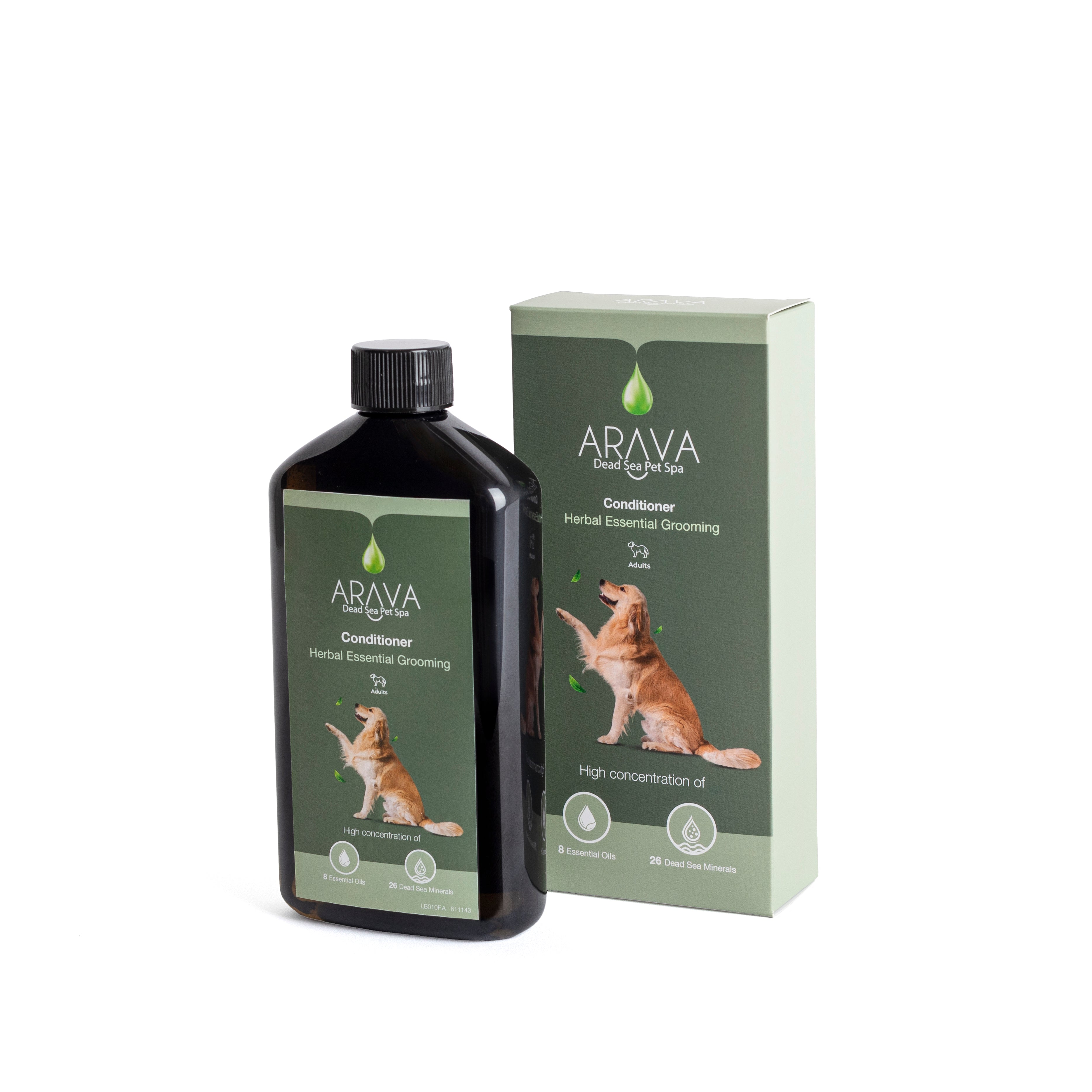 Dog conditioner for grooming and shedding reduction
