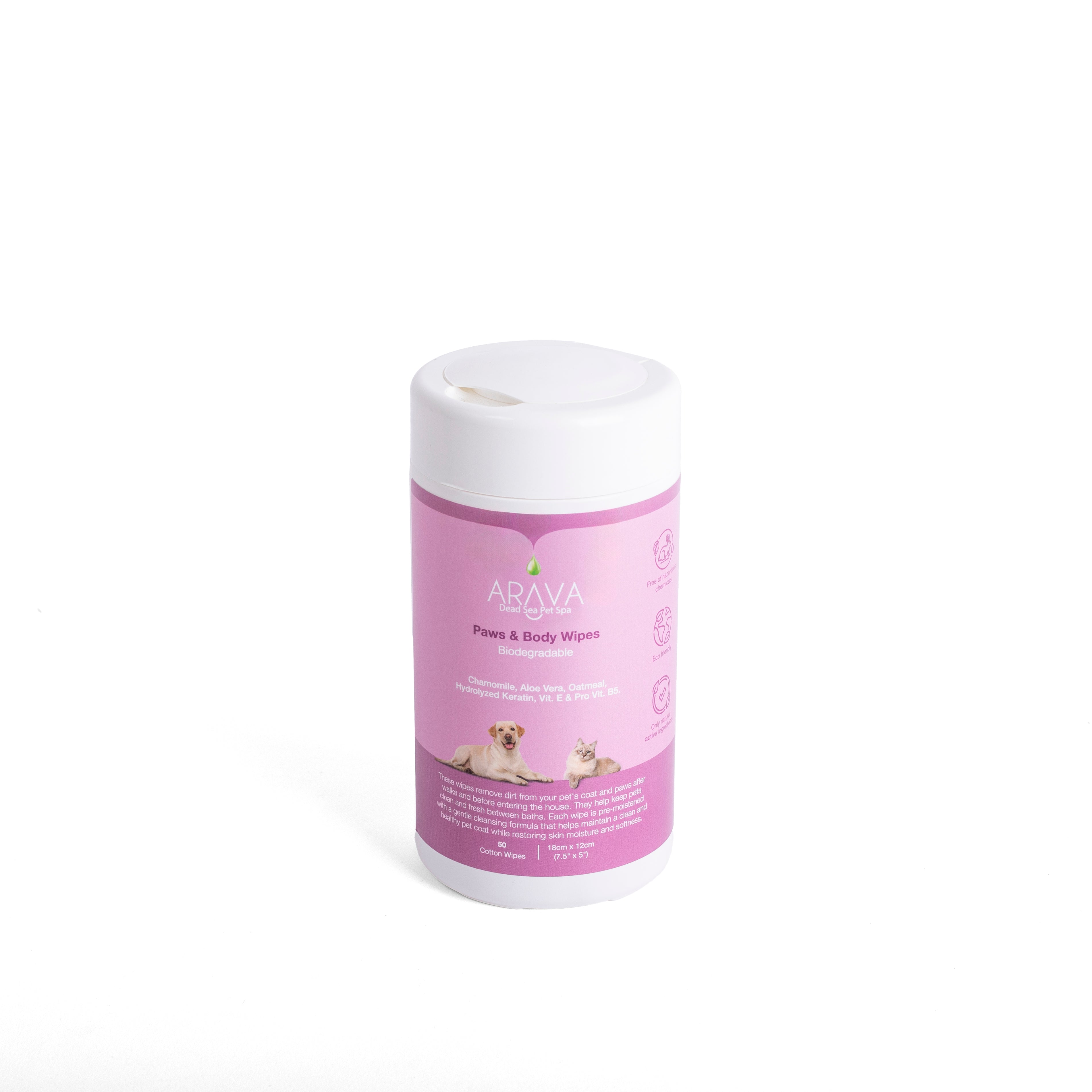Wipes for dogs and cats for body cleaning