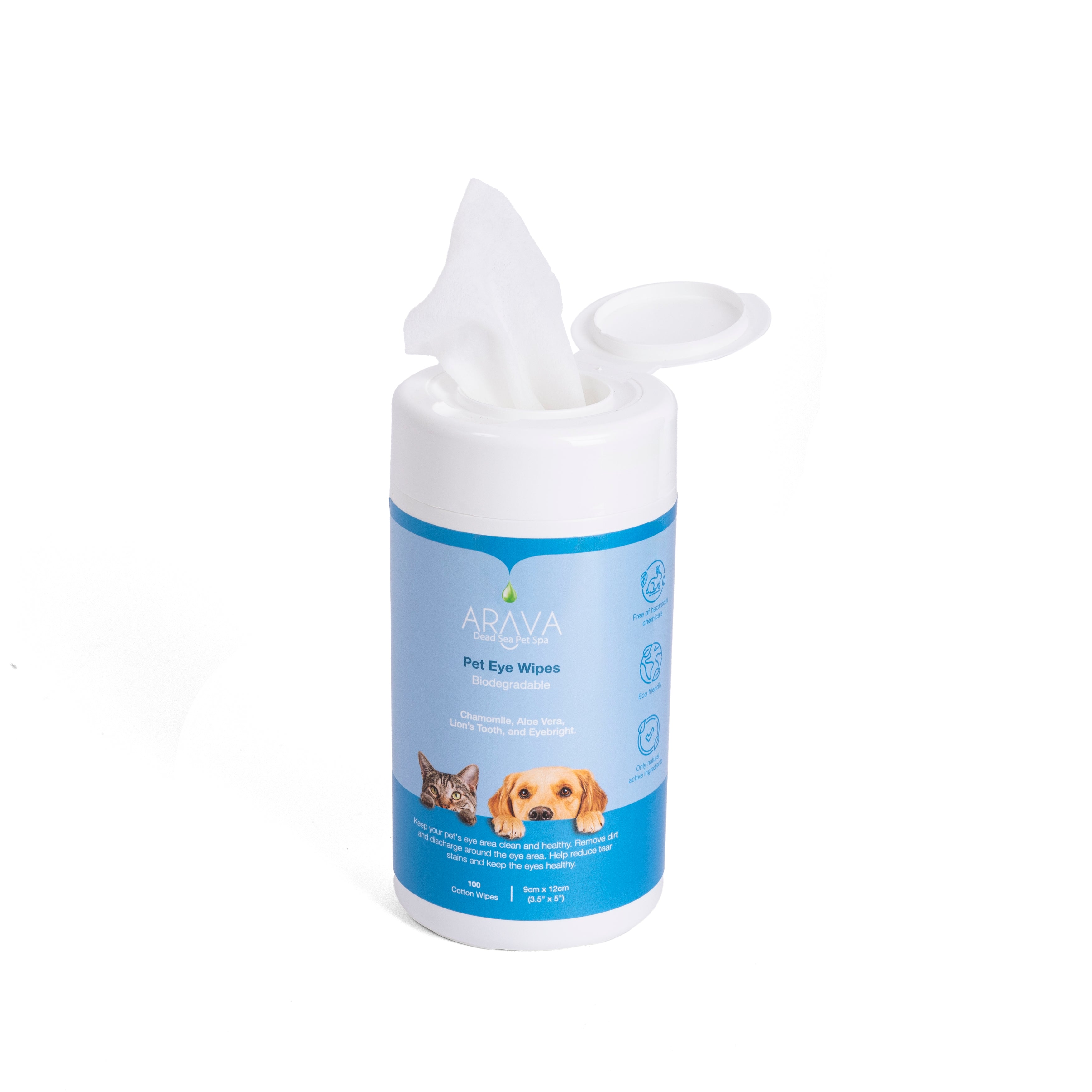 Arrava Eye Wipes for Dogs and Cats
