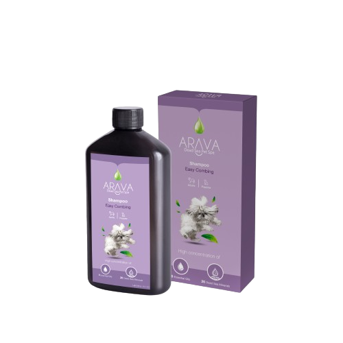 Grooming kit for dogs and puppies with difficult-to-brush coats